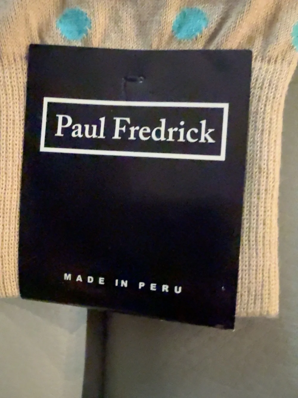 NWT Paul Fredrick Pima Cotton Polka Dot Dress Socks 2 Pair Made in Peru